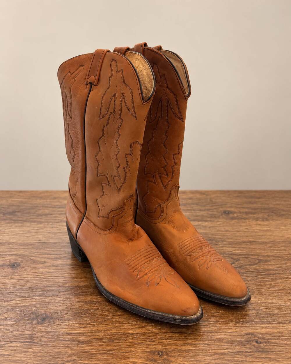 Vintage Dan Post X Marlboro Leather Western Cowboy Boots Men's Size 11 EW